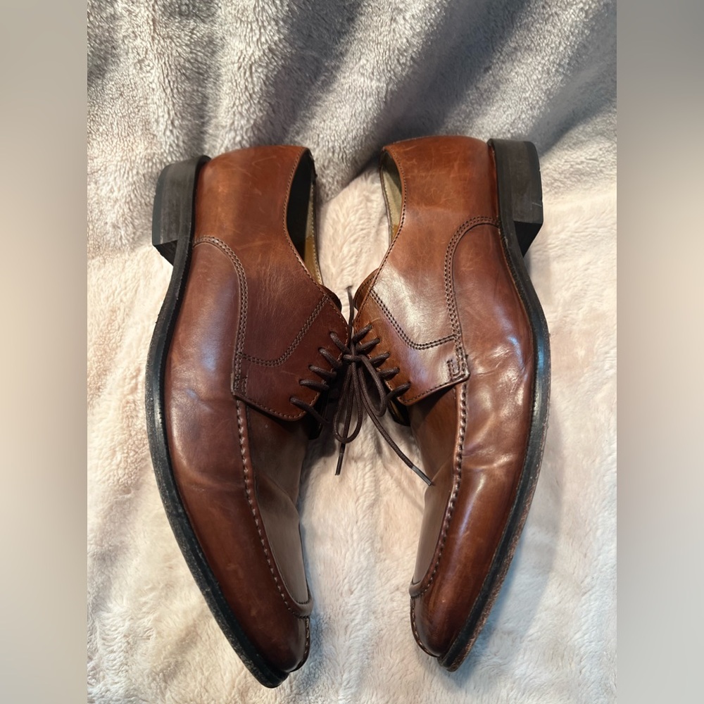 Bostonian Men's Brown Leather Lace Up Dress Shoe US 10.5 - Picture 3 of 5